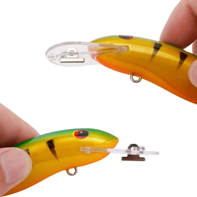 Señuelo de pesca de pececillos, cebo Artificial duro flotante, Crankbait, Lucio, trucha, Wobblers de aguas profundas, aparejos de pesca, 10,5 cm, 13,4g, 1 piezas - imagen 4