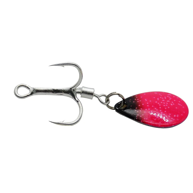 Accesorios para Señuelos de Pesca, anzuelo triple, cucharas ruidosas coloridas, gancho de lentejuelas con rotación, tamaño 4 #   6 #   8 #   Oferta de lote 5 piezas - imagen 2