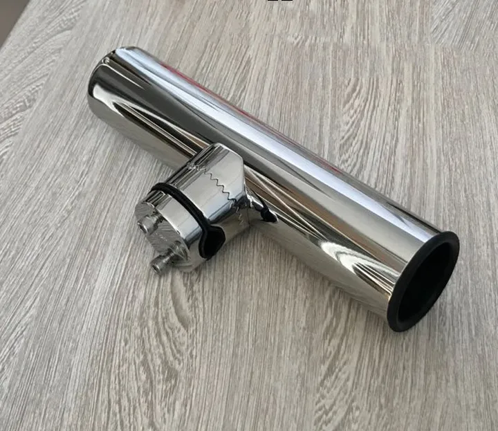 Accesorio de aparejos de pesca de acero inoxidable marino, soporte de caña giratoria para tubos de 19-25mm, 2 uds. - imagen 4