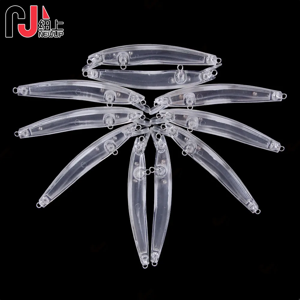 Cebos en blanco de manivela, Señuelos de Pesca de pececillos, cuerpos de señuelos sin pintar, cebo duro, aparejos de pesca sin pintar, 10 piezas, 8cm, 5g - imagen 2