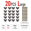 20pcs Large Silver