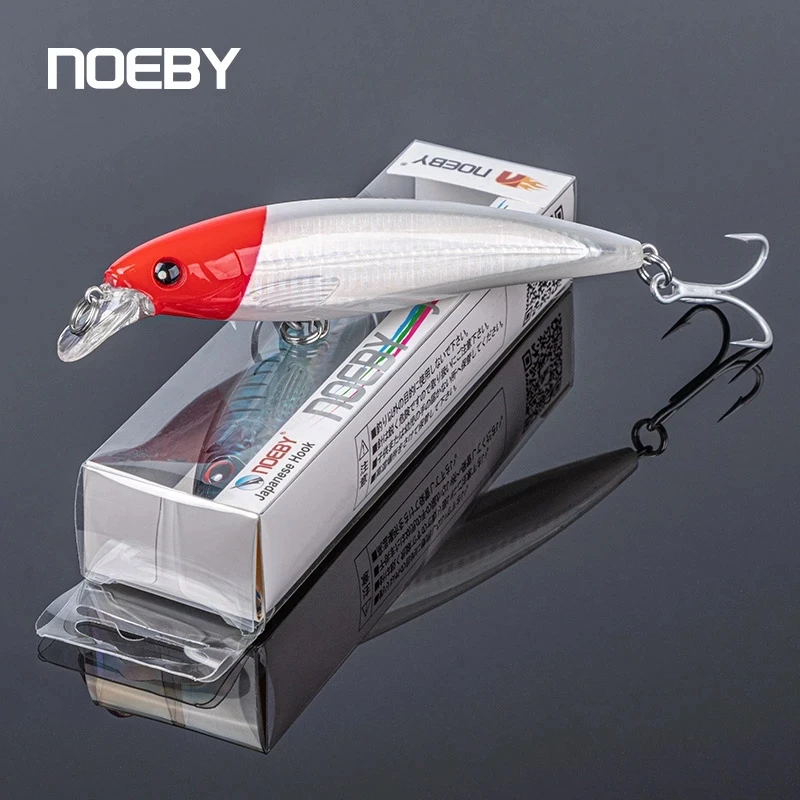 NOEBY Wobblers Minnow Señuelos de Pesca 140mm 39g cebos duros artificiales flotantes para Lucio Casting señuelo de pesca Trolling - imagen 5
