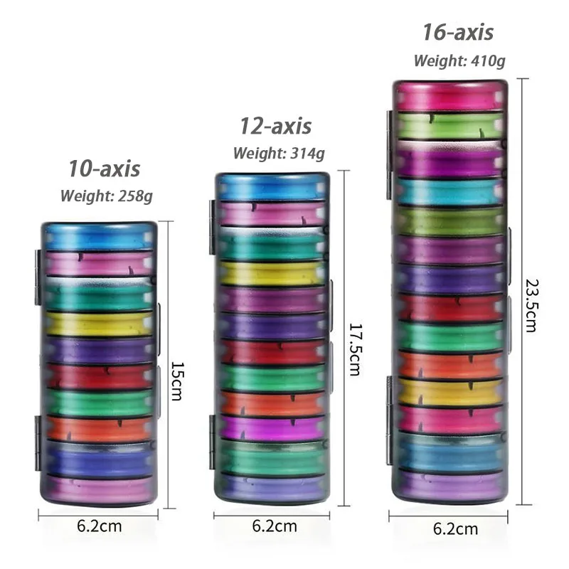 Caja de línea principal de pesca de arcoíris, tablero de bobinado, caja de pesca de alta calidad, herramientas de pesca, carrete principal de silicona de 4-16 husillos 2020 - imagen 4