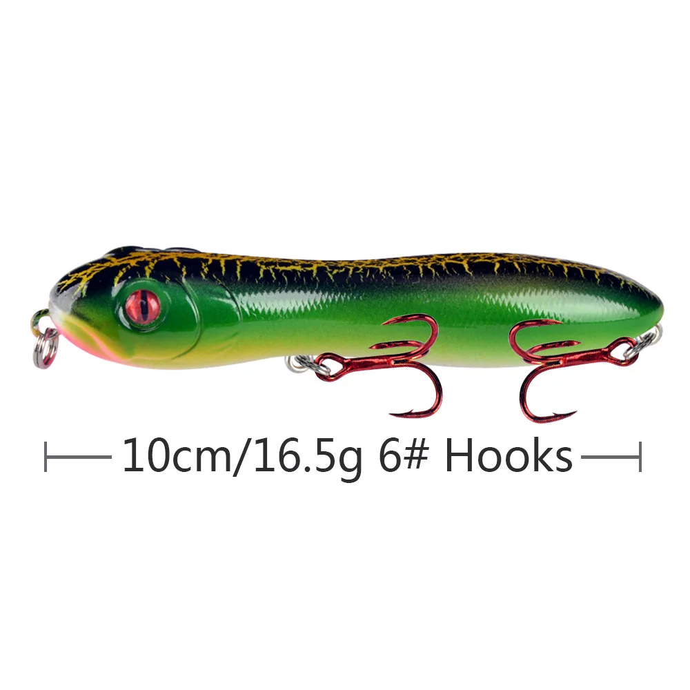 Cebo de lápiz flotante de 10cm/16,5g, cebo duro Artificial de plástico, Crankbait, Lucio, Pesca, aparejos de señuelo, 1 unidad