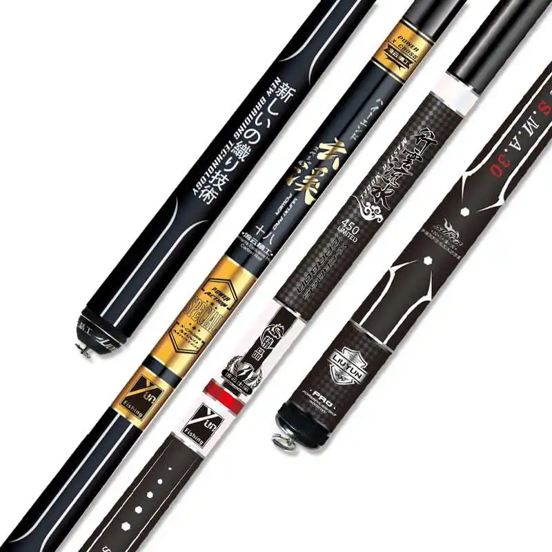 Caña De pescar De fibra De carbono, equipo De Pesca con posicionamiento, Secciones cortas, 3,6 M, 4,5 M, 5,4 M, 6,3 M - imagen 2