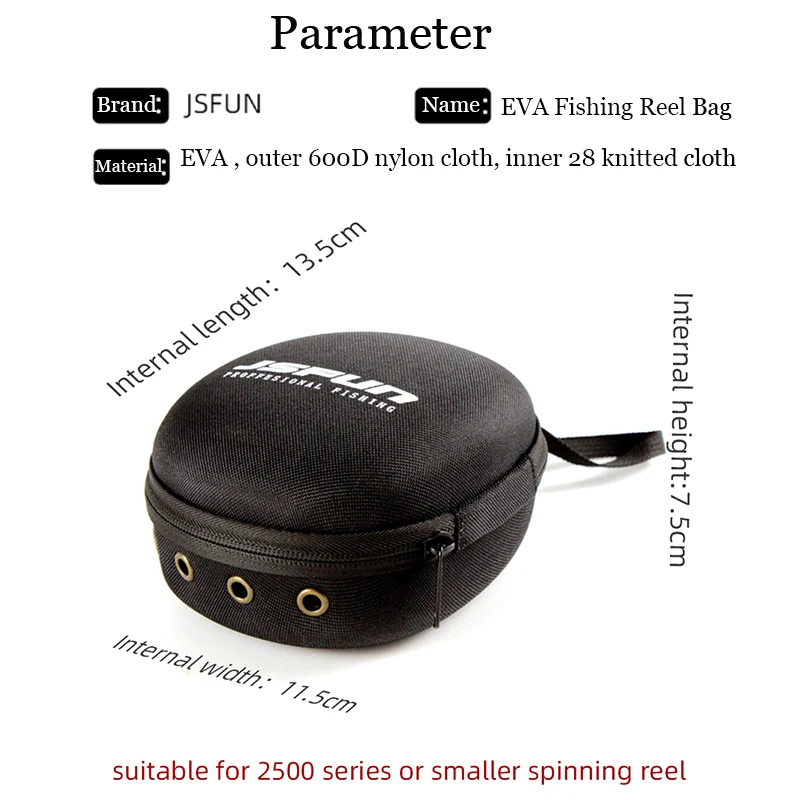 Bolsa de carretes de Pesca EVA, funda protectora impermeable para carrete giratorio, bolsa de transporte para carrete de Pesca, bolsa de aparejos de Pesca X301 - imagen 4