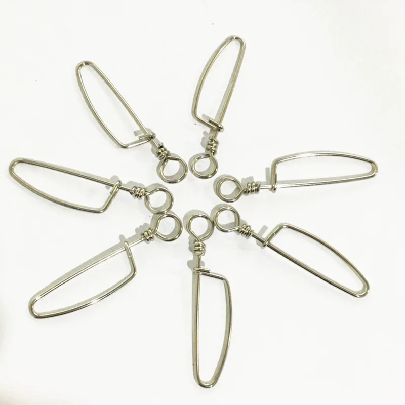 Venta al por mayor a granel de acero inoxidable Arco Pin señuelo cebo conector rápido Pesca en el mar herramienta accesorios Pesca Peche Vissen - imagen 4