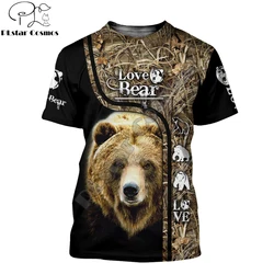 Camiseta técnica de pesca con estampado oso 3D