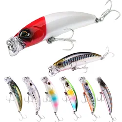 7,5 cm 10g sistema de peso magnético Topwater Señuelos de pesca flotantes TERRIF BULLET cebo duro para peces Wobblers pesca Popper