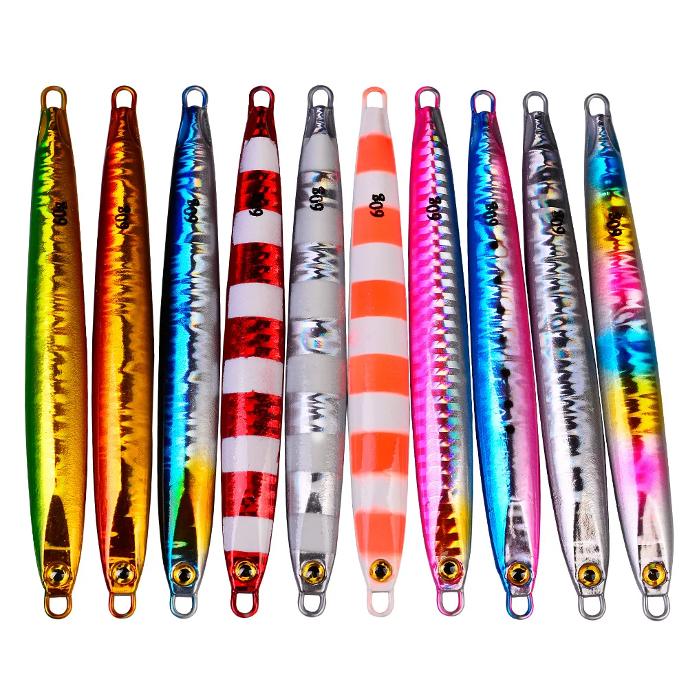 JIG-señuelo de pesca de Metal duro Isca, cebo biónico Artificial, Weight10-60g que se hunde completamente en el agua, juego de lubinas, señuelos para peces Whopper - imagen 5