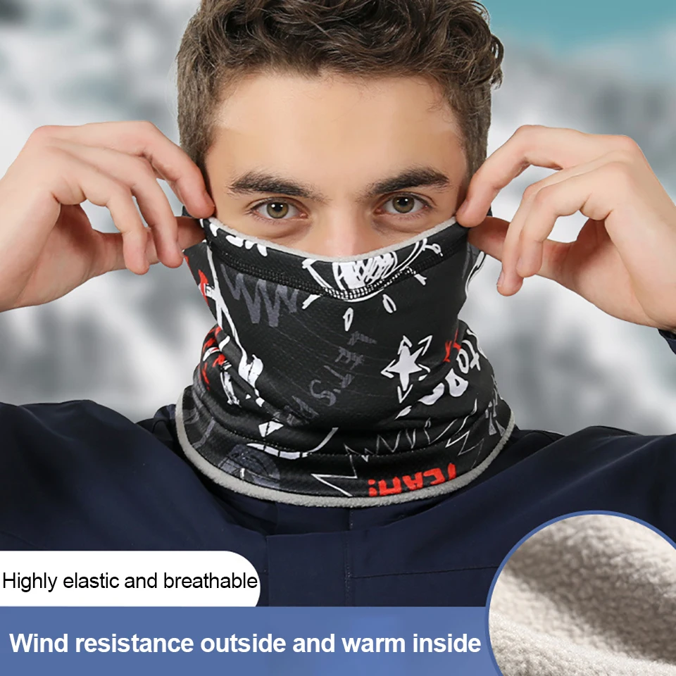 WALK FISH Plus-Bandana de terciopelo para hombre y mujer, máscara cálida para pesca al aire libre, a prueba de viento, suave, senderismo, esquí, sombreros para deportes al aire libre de invierno - imagen 2