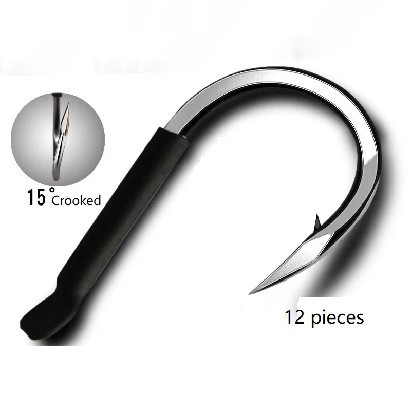 Anzuelo de pesca de alto carbono con cubierta de cuero, carpa, pez gato, Anzol, Peche, anzuelo de pesca grande, 10 unids/lote - imagen 2