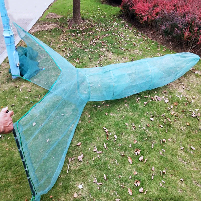 Trampa para peces Lawaia, jaula de malla portátil para camarones y peces, trampa de pesca, red plegable de bloqueo de río, aparejos de red, jaula para peces antiescape