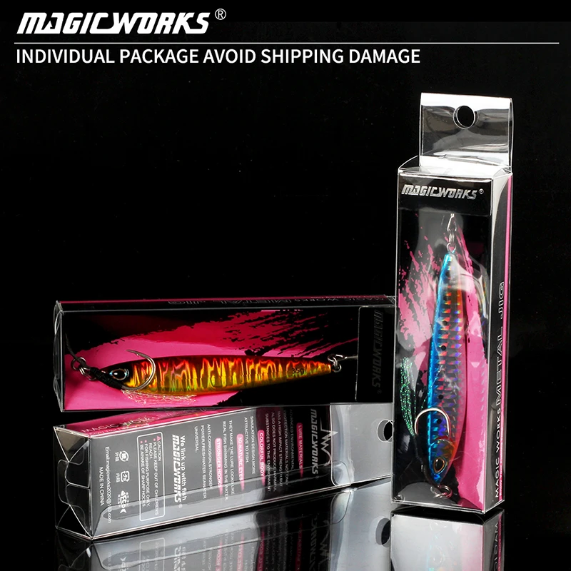 Magic WORKS-señuelo de pesca con forma de Shore Drag S, cebo Artificial, aparejos de pesca de lubina, 25G, 35G