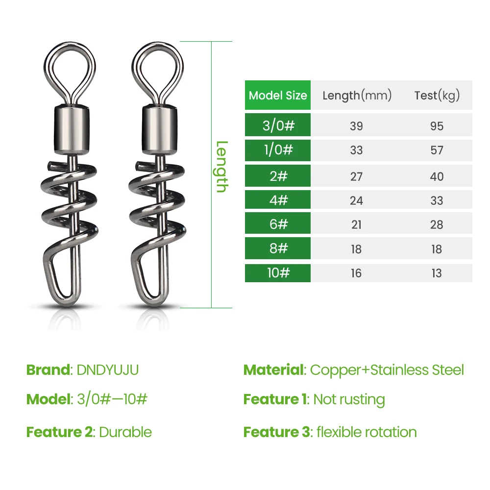 20 piezas modelo caliente giratorio con rodamiento de bolas a presión atornillado anillo sólido giratorio conector de pesca anzuelo de pesca - imagen 2