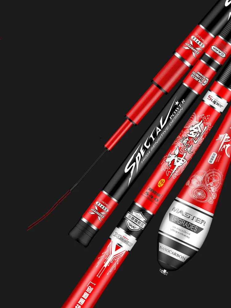 Caña De pescar De fibra De carbono para carpas, caña De pescar De 2,7 m-6,3 m, 19/28 Tonalty, Taiwán, Olta De Pesca, 46T - imagen 3