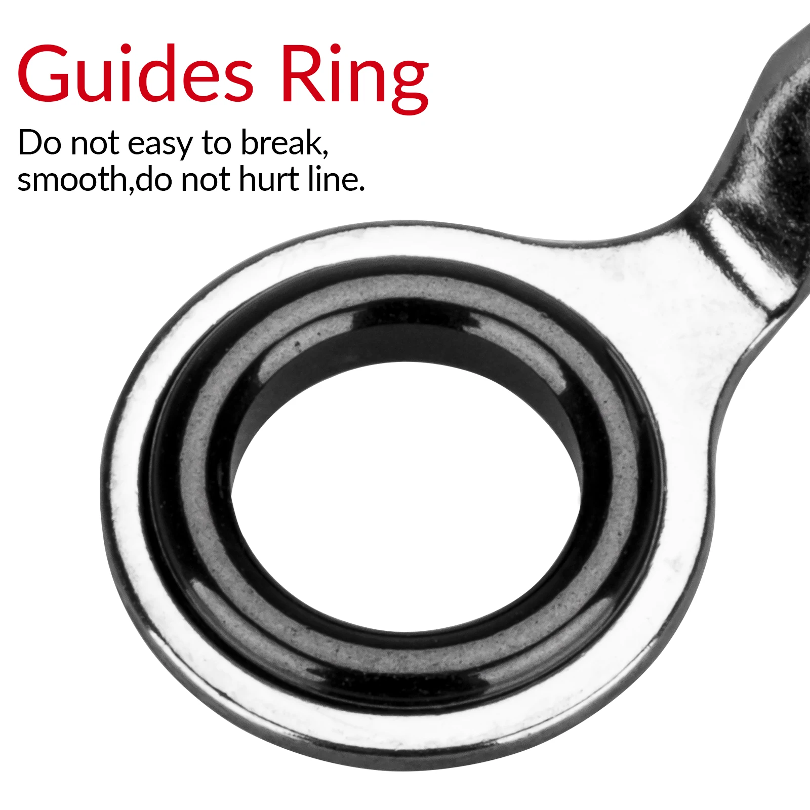 THKFISH 60 uds guías de caña de pescar anillo de cerámica guía de caña de pescar # 4- # Kit de reparación de repuesto de guía de caña de pescar 10 - imagen 4