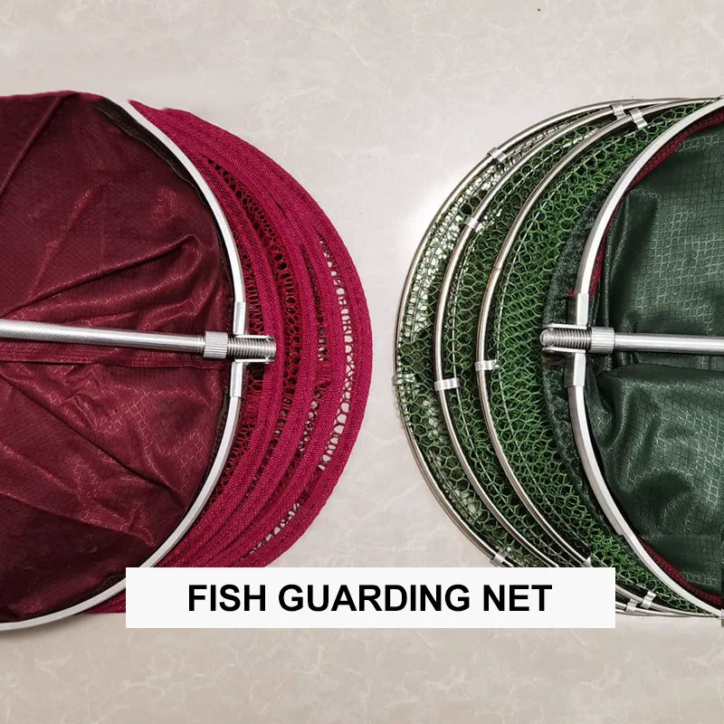 Bolsa de red engrosada de secado rápido, bolsa de red de pesca de nailon con revestimiento de pegamento, anillo de acero, bolsa de protección para peces, equipo de pesca XA681G - imagen 3