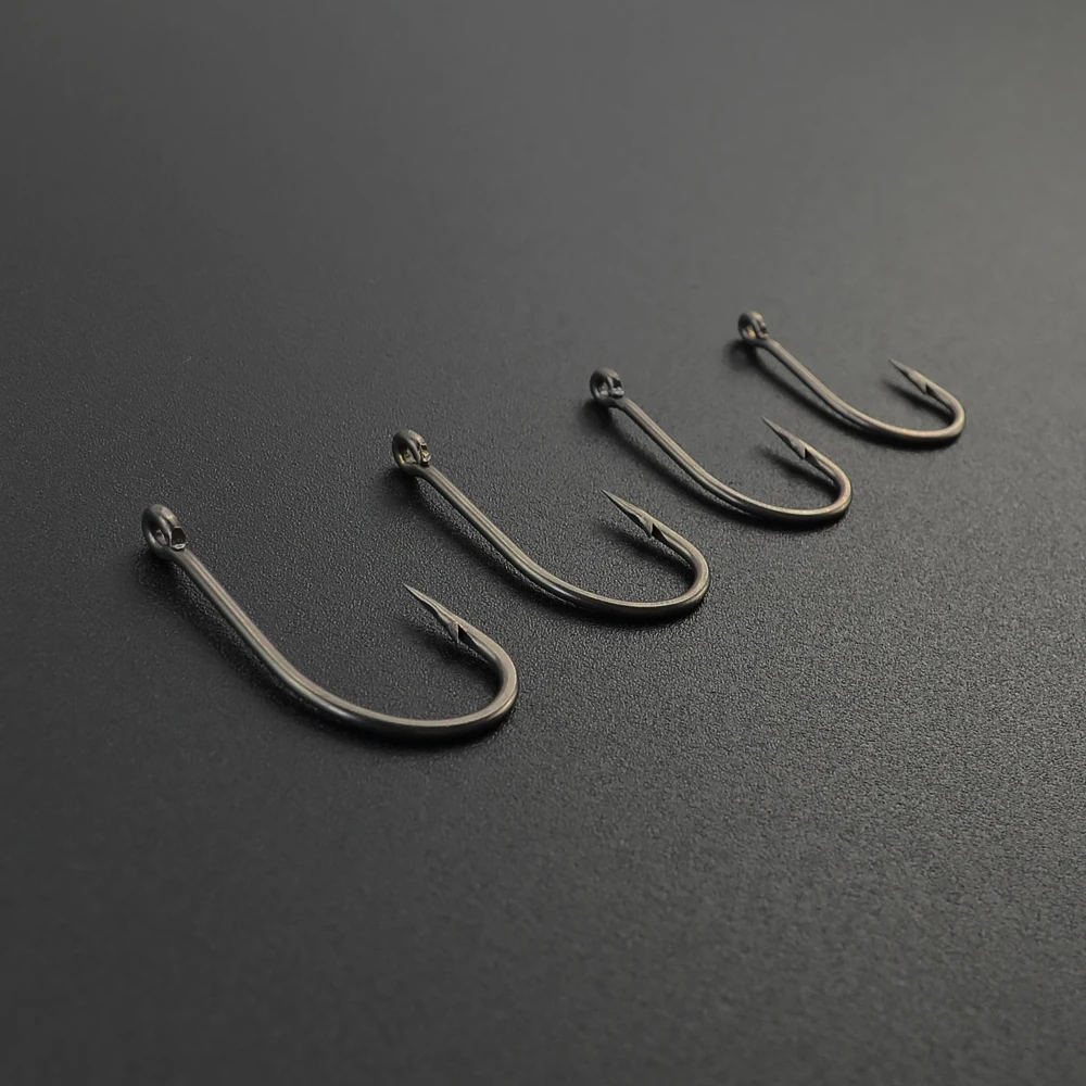 100pcs Carp Fishing Coating High Carbon Stainless Steel Barbed Hooks 8017 Fishing Hooks Accessories - imagen 4