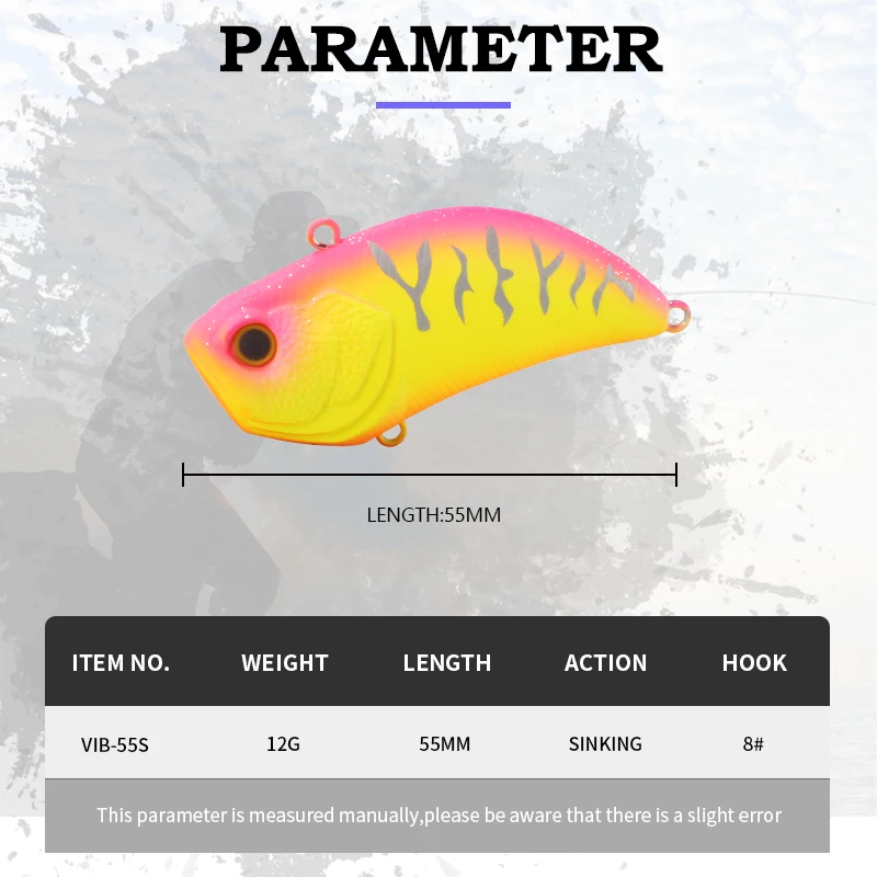 Cebo duro MAGIC WORKS Micro Jig VIB, vibración que se hunde, 55mm/12g, señuelo de pesca, Crankbait, Wobblers artificiales para Lucio - imagen 3