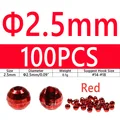 100PCS 2.5mm Red