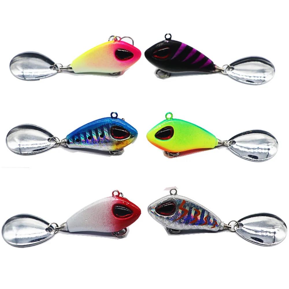 Señuelo de pesca de Metal VIB con cuchara giratoria, cebo duro de hielo de invierno, carpa, Lucio, Wobblers, Crankbait, vibración, aparejos de pesca, 1 pieza - imagen 4