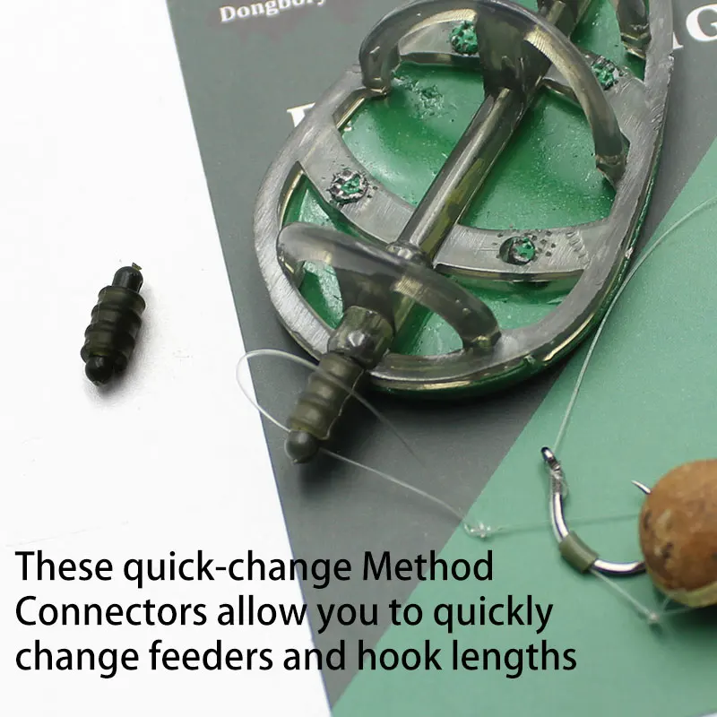 10 unidades de cuentas de cambio rápido, aparejos de pesca, anzuelos, método de enlace, alimentadores, accesorios de pesca de carpa, aparejos - imagen 5