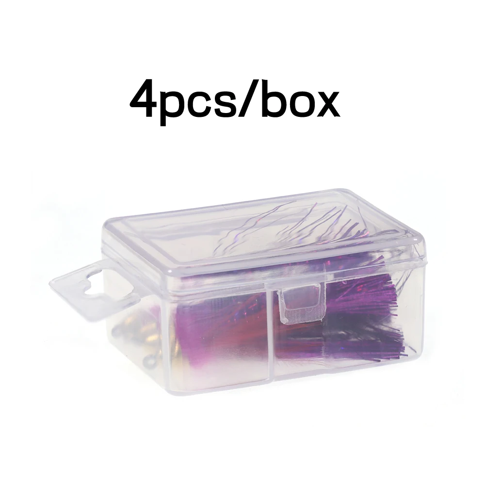 Bimoo-cebo de pesca de trucha, 4 unidades, #2, imán de cabeza cónica, púrpura, Streamer - imagen 5