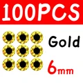 100pcs 6mm Gold
