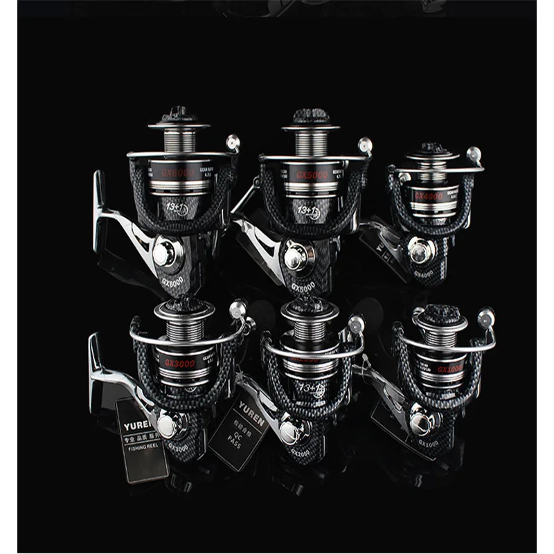Carrete De Pesca De rocas 5,0: 1 4,7: 1 1000s-6000s 13 + 1 BB, rueda giratoria De Pesca De carpa, aparejos De Pesca De buque, ruedas distantes - imagen 4