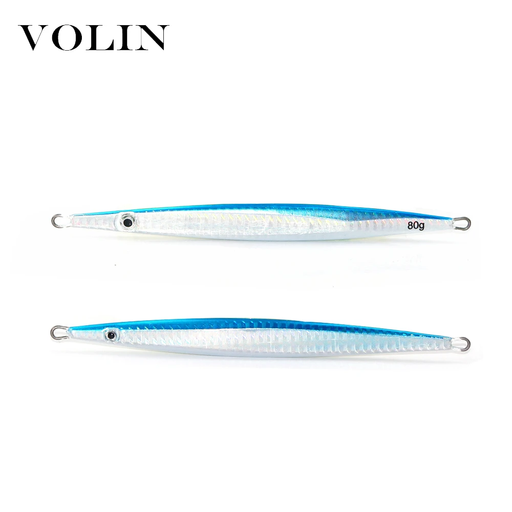 VOLIN-señuelo de Metal para pesca de Jigging lento, 1 unidad, 80g, 100g, 120g, 150g, 200g, 300g, 400g, cebo Artificial - imagen 5