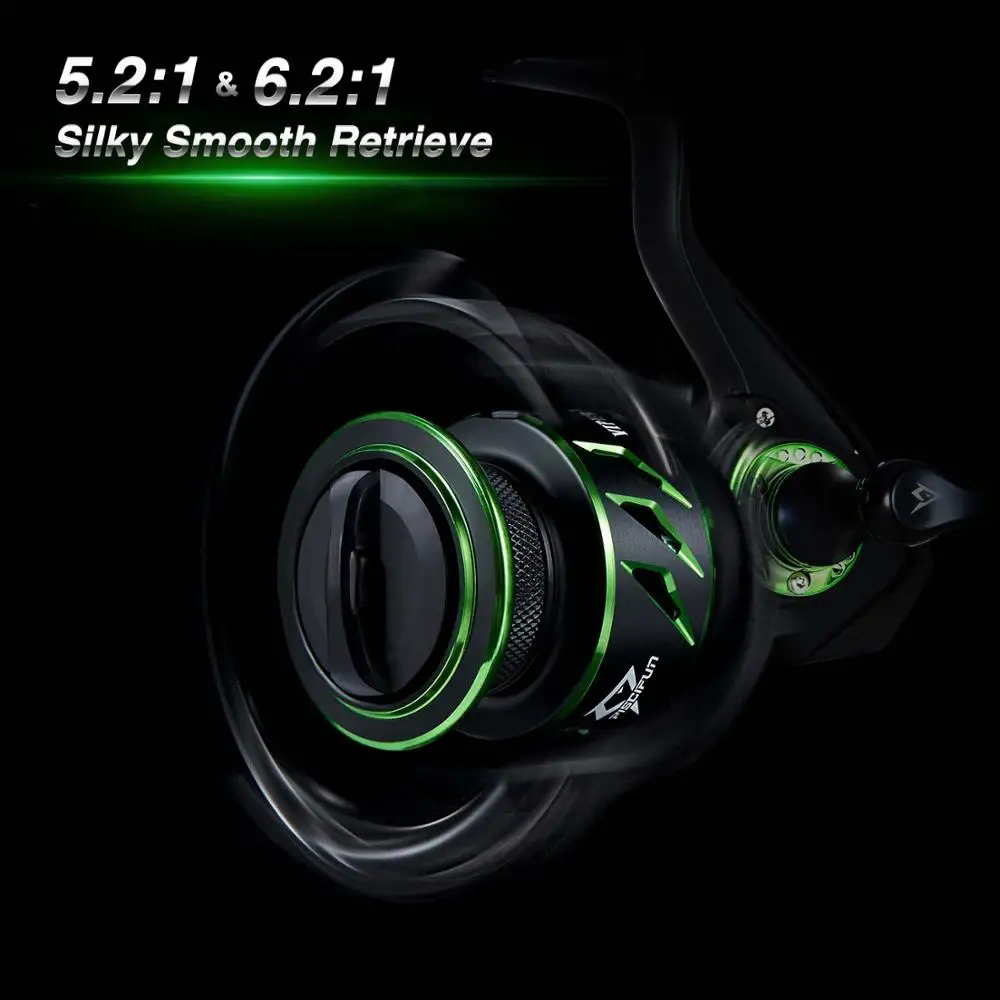 Piscifun-carrete de pesca giratorio Viper X, 4-15KG, arrastre máximo 5,2: 1/6.2:1, alta velocidad 10 + 1BB, carretes de pesca ultraligeros suaves y rápidos - imagen 2