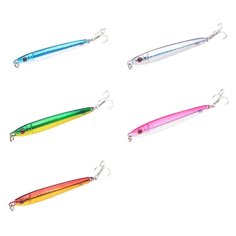 Señuelo de pesca de Metal, cebo duro Artificial, giratorio láser, Jigging, aparejos de pesca, 30g, 9cm - imagen 5