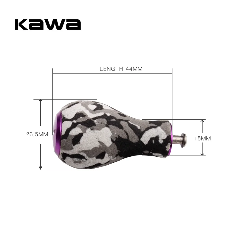 KAWA-mango de carrete de pesca, perilla EVA, bricolaje, carrete giratorio de fundición de cebo, perilla de manivela para carrete D/ S/ A