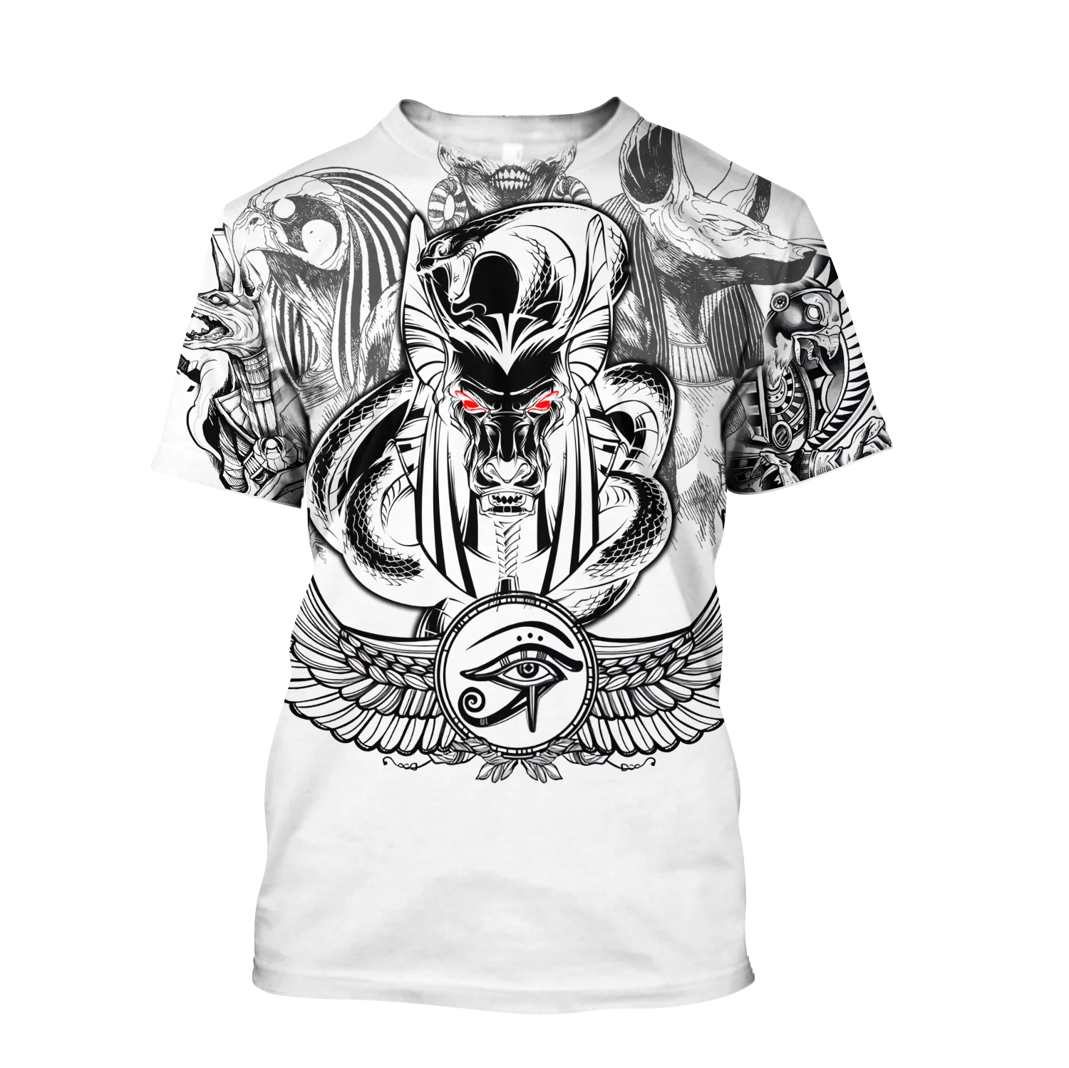 Camiseta Manga Corta Ojo de Horus – Estampado 3D Egipcio Unisex - imagen 5