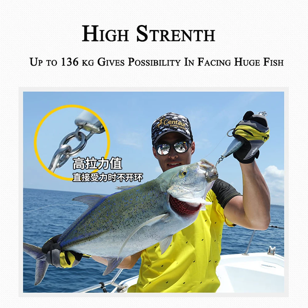 Atsuim-anillo dividido de pesca de 100 piezas, acero inoxidable 304, diámetro de 4mm a 14mm, resistente, Conector de doble anillo de asistencia - imagen 5