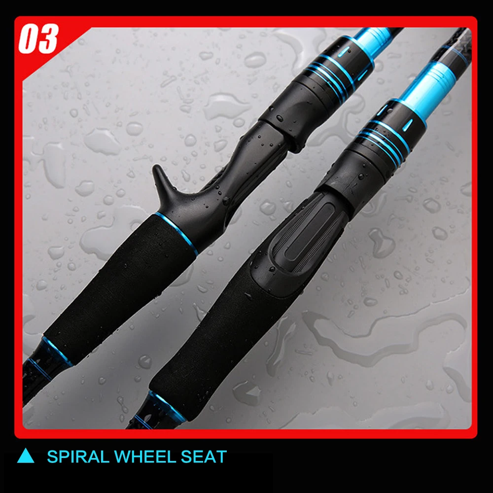 SIECHI-caña de pescar giratoria de carbono, 1,8 m, 2,1 m, 2,4 m, 30T, 3-50g - imagen 3