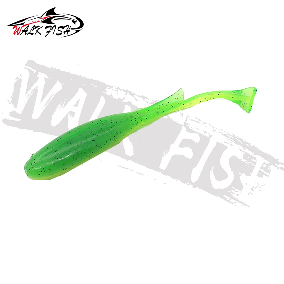 WALK FISH-Señuelos de pesca blandos, 8cm, 12cm, Swimbait, aparejos de pesca de bagre, Wobblers para Lucio y lubina, cebo de goma Softbaits - imagen 4