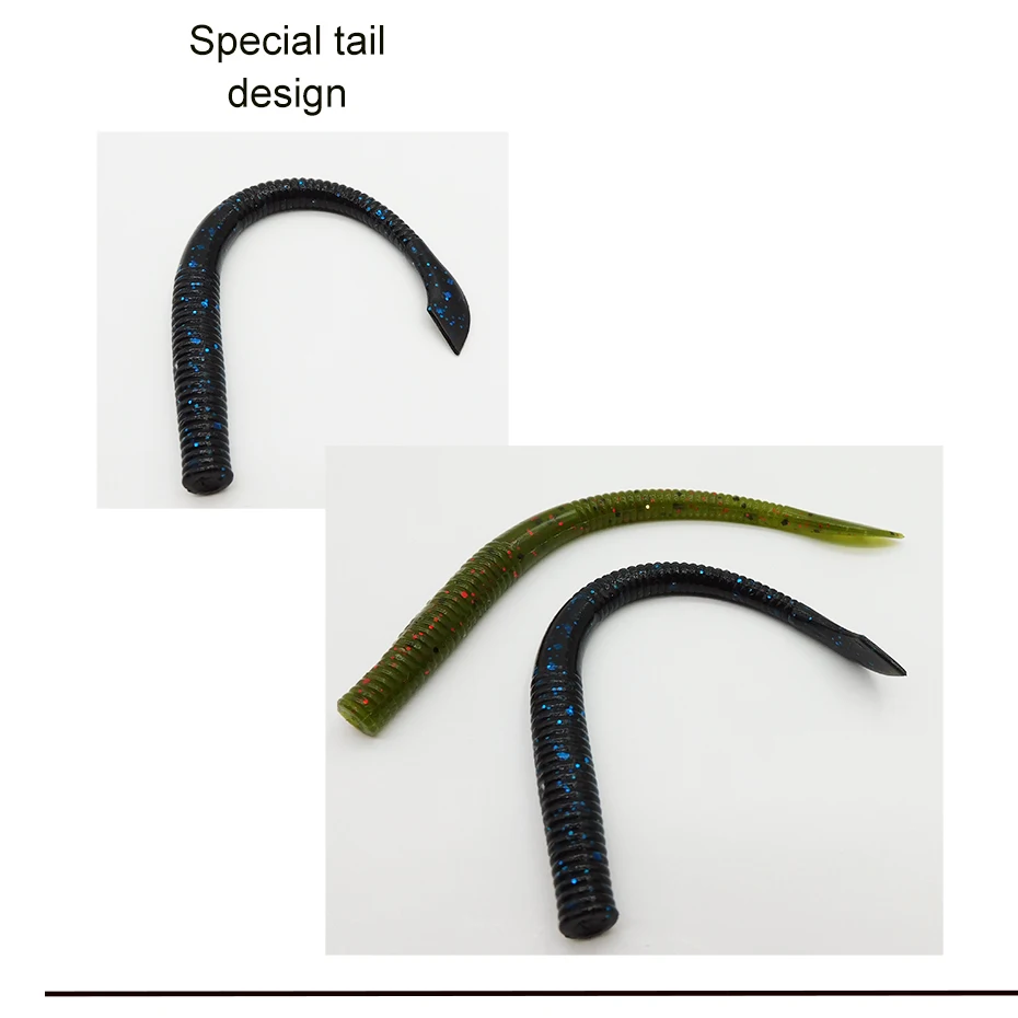 Señuelo de gusano KESFISHING, 10cm, 2,9g, Cutty Artificia, cebos de silicona, palo de gusano, señuelos blandos para pesca de Lucio - imagen 5