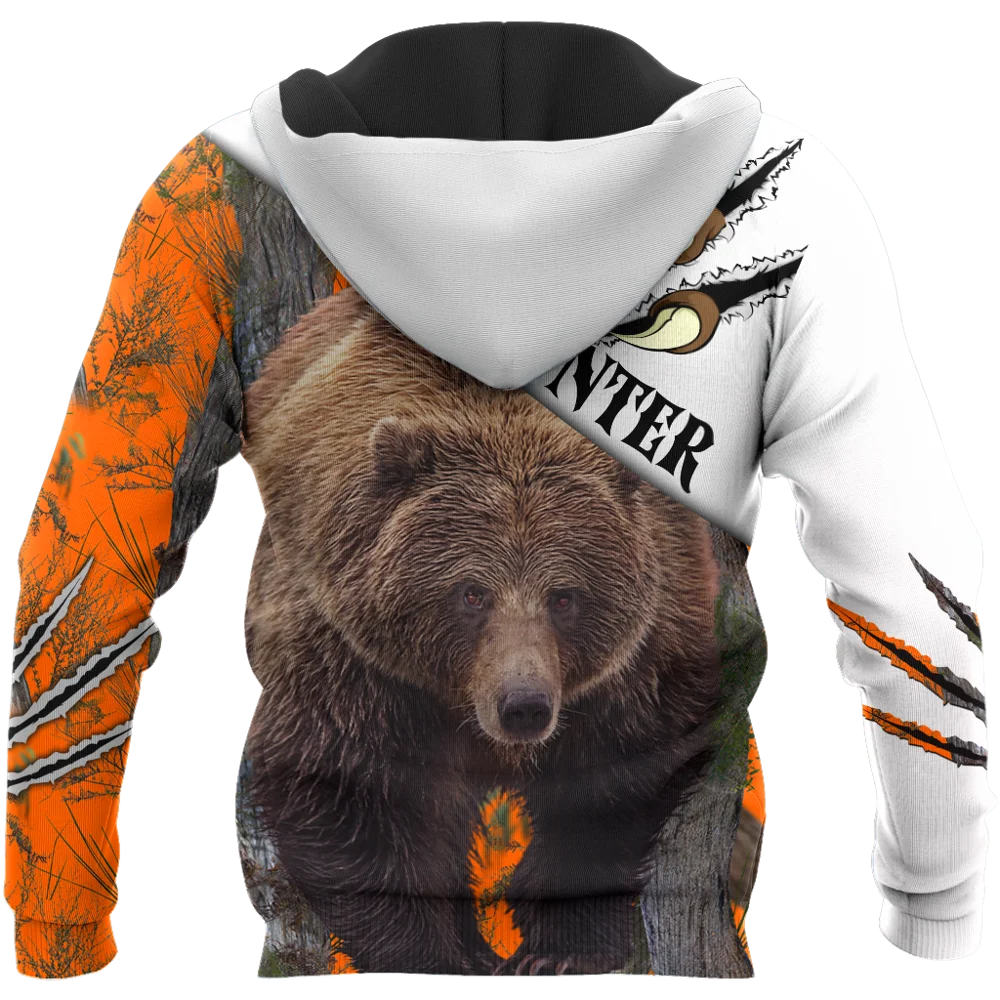 Oso caza Camo 3D completamente estampado hombres sudaderas con capucha sudadera Unisex ropa de calle jersey con cremallera chaqueta Casual chándales KJ0209 - imagen 2