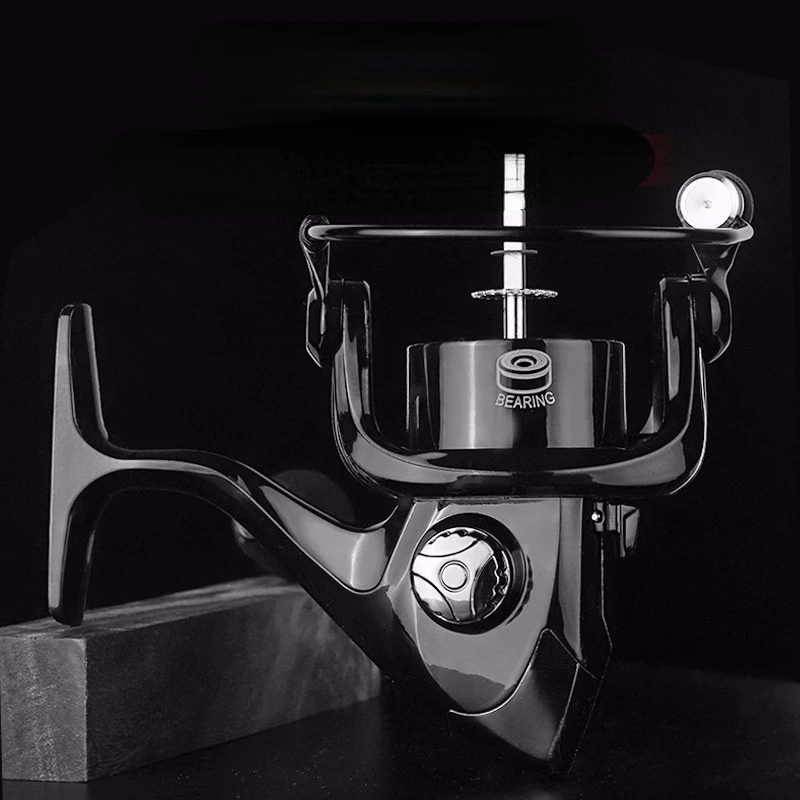 Rueda giratoria para carrete De Pesca De metal, Serie 500-7000, poste De mar De largo alcance, 8KG, fuerza De frenado - imagen 4