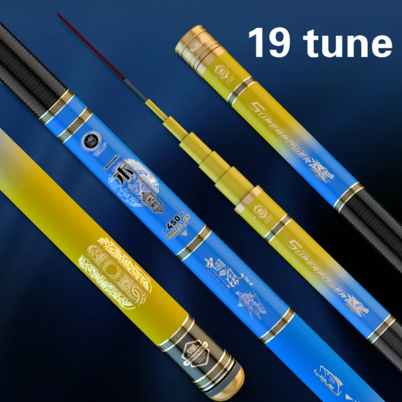 Caña De pescar De fibra De carbono, aparejos De Pesca De esturión azul superduro, 12H, para Black Pit 28/19 Tune Hand Olta - imagen 3