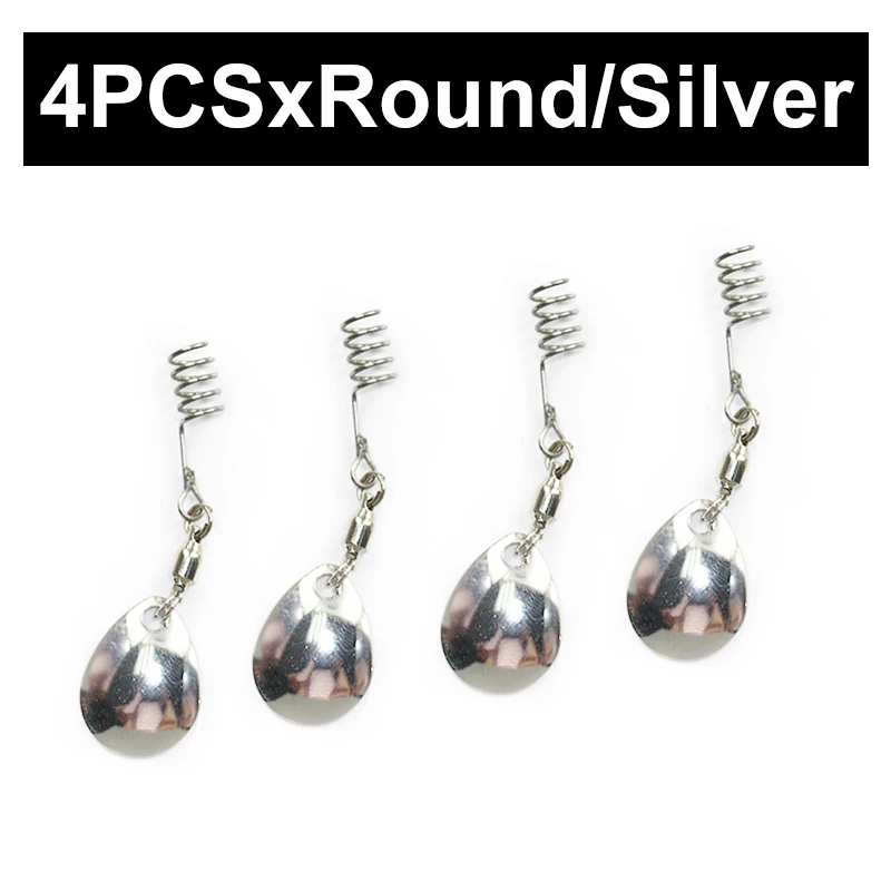 4pcs x round silver