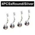 4pcs x round silver