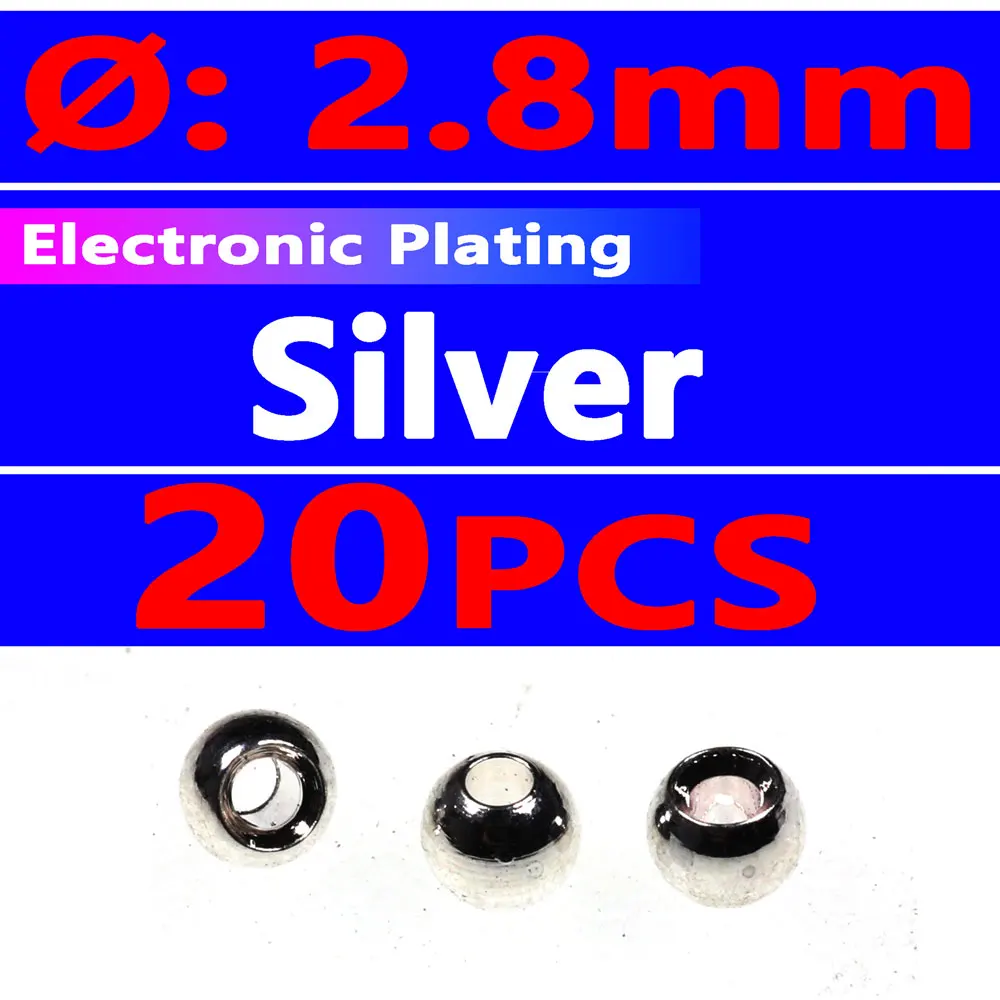 20pcs silver 2.8