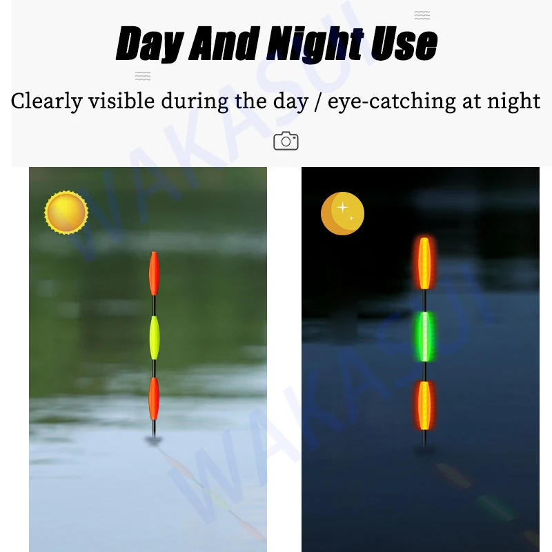 Flotador luminoso de pesca rocosa de carpa grande + batería 425, flotador de cañas de pescar de alta sensibilidad, accesorios para exteriores con graves a rayas, novedad de 2025 - imagen 5