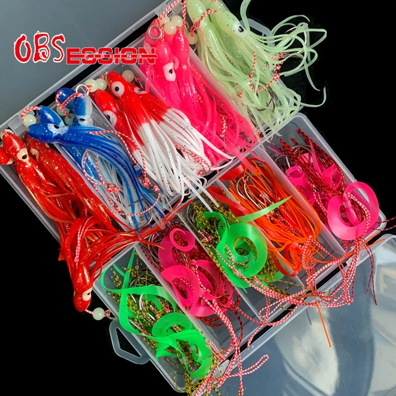 OBSESSION BKK-anzuelos Kabura Jigging Madai asistido Tai, faldas de silicona, deslizador, plomos, anzuelo de asistencia para pesca en el mar - imagen 2