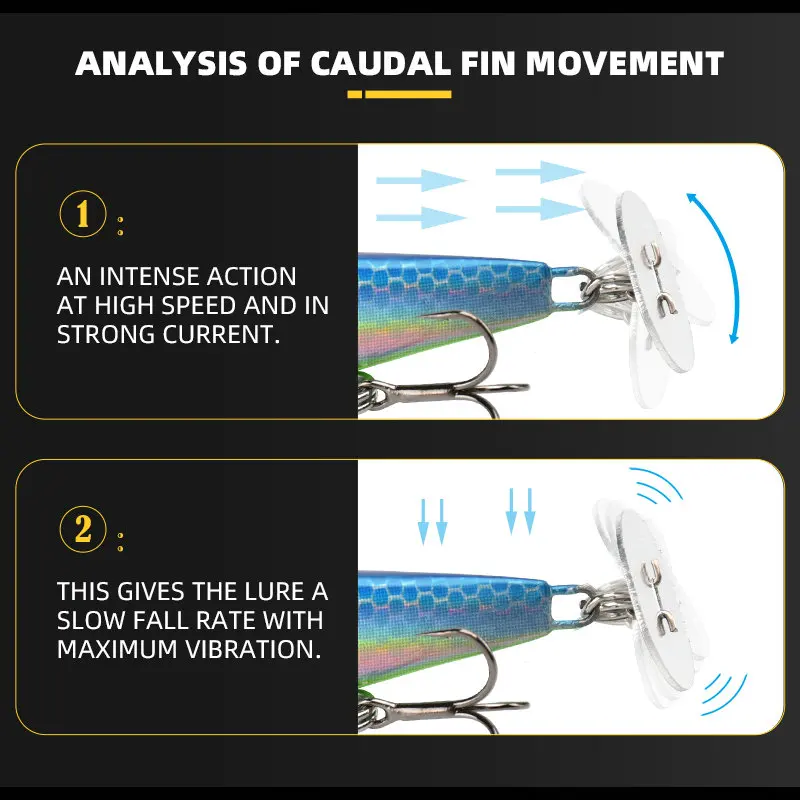 Metal Jig BLUX Rattle Tail 38-44 mm – Vibrante para pesca en mar - imagen 3