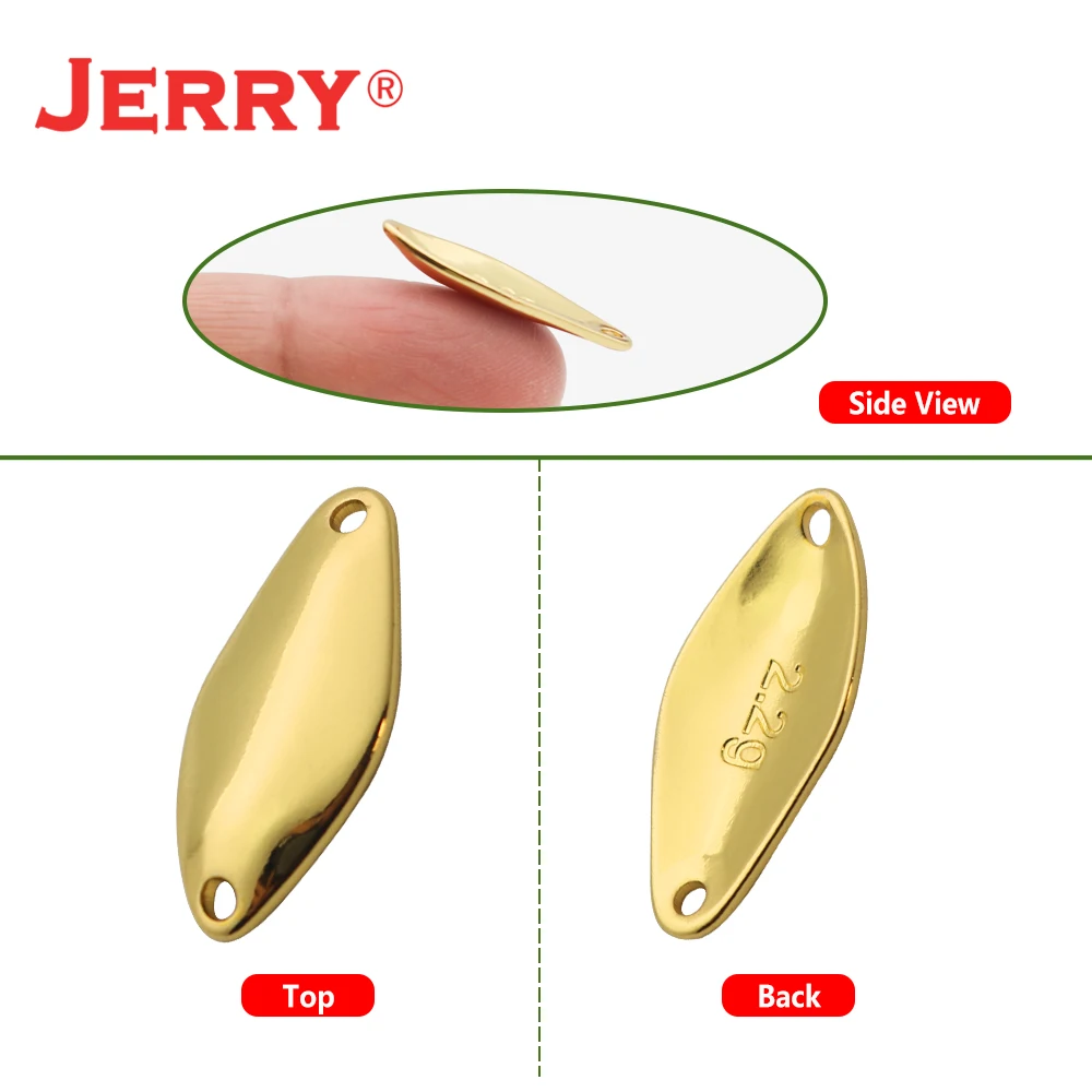 Jerry Peon-señuelo de pesca ultraligero con purpurina, cuchara de Metal en blanco para trucha de área 2g, sin pintar, para Lago y río - imagen 4