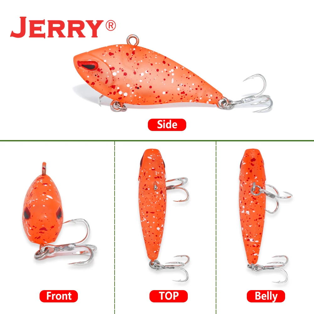 Jerry Shudder-señuelo de pesca Crankbait VIB, cebos duros de hundimiento de trucha, cebos de plástico Lipless, 1 unidad, 5cm, 6,9g, cebo Artificial